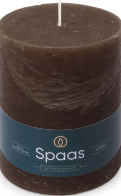 Spaas Stumpenkerze Essential Collection dunkelbraun 95 Stunden D 10 H 13 cm