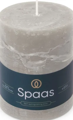 Spaas Stumpenkerze Essential collection grau 65 Std. D 8 H 11 cm
