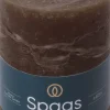 Spaas Stumpenkerze Essential collection dunkelbraun 65 Std. D 8 H 11 cm
