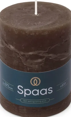 Spaas Stumpenkerze Essential collection dunkelbraun 65 Std. D 8 H 11 cm