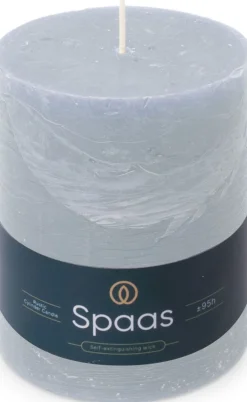 Spaas Stumpenkerze Essential collection hellblau 95 Std. D 10 H 13 cm
