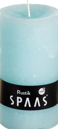 Spaas Stumpenkerze Rustic blau D 7 cm H 13 cm