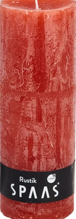 Spaas Stumpenkerze Rustic orange D 6,8 cm H 19 cm