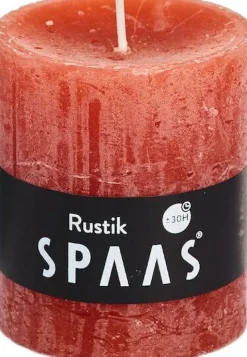 Spaas Stumpenkerze Rustic orange D 7 cm H 8 cm