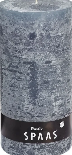 Spaas Stumpenkerze Rustic grau D 10 cm H 20 cm