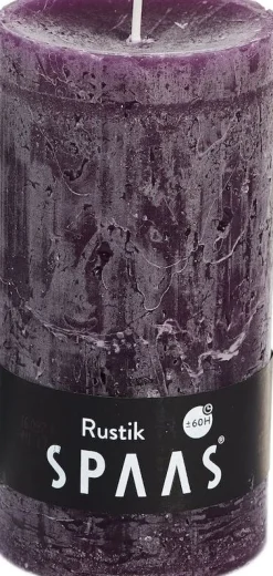 Spaas Stumpenkerze Rustic violett D 7 cm H 13 cm