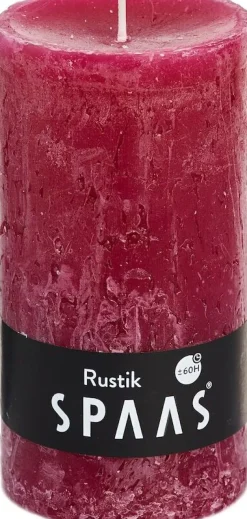 Spaas Stumpenkerze Rustic rot D 7 cm H 13 cm
