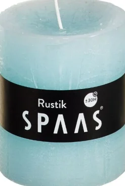 Spaas Stumpenkerze Rustic blau D 7 cm H 8 cm