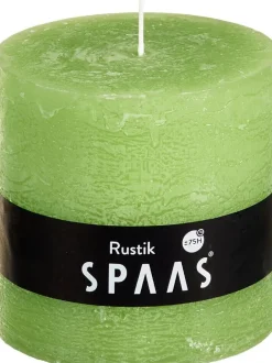 Spaas Stumpenkerze Rustic hellgrün D 10 cm H 10 cm
