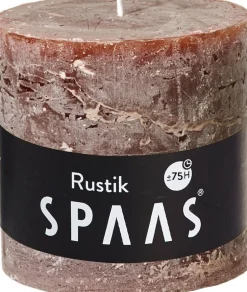 Spaas Stumpenkerze Rustic dunkelbraun D 10 cm H 10 cm