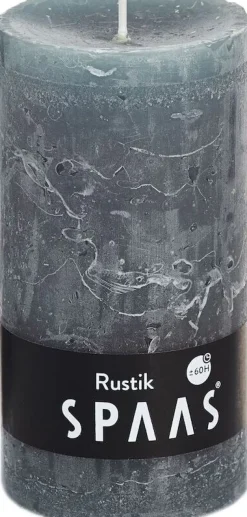 Spaas Stumpenkerze Rustic grau D 7 cm H 13 cm