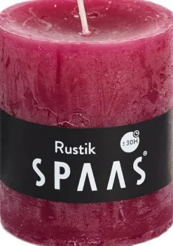 Spaas Stumpenkerze Rustic rot D 7 cm H 8 cm