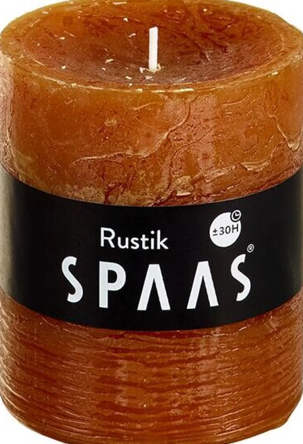 Spaas Stumpenkerze Rustic zimtbraun D 7 cm H 8 cm
