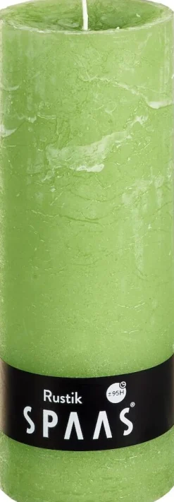 Spaas Stumpenkerze Rustic hellgrün D 6,8 cm H 19 cm