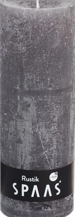 Spaas Stumpenkerze Rustic taupe D 6,8 cm H 19 cm