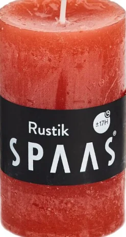 Spaas Stumpenkerze Rustic orange D 4,8 cm H 8 cm
