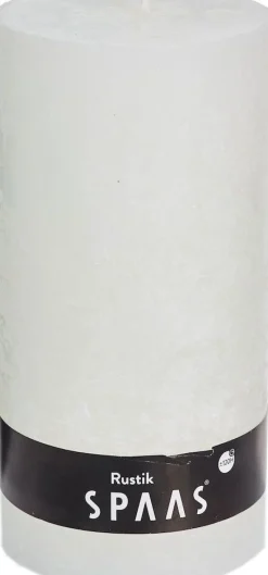 Spaas Stumpenkerze Rustic weiß D 10 cm H 20 cm