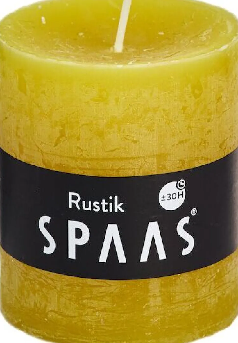 Spaas Stumpenkerze Rustic gelb D 7 cm H 8 cm