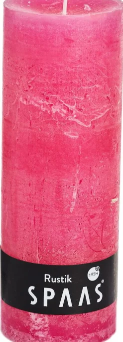 Spaas Stumpenkerze Rustic pink D 6,8 cm H 19 cm