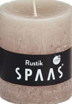 Spaas Stumpenkerze Rustic beige D 7 cm H 8 cm