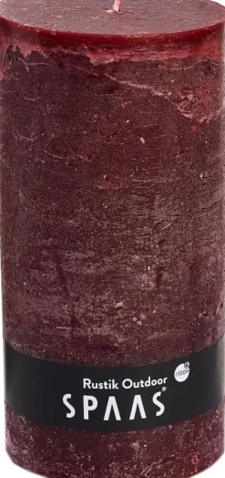 Spaas Stumpenkerze Rustic weinrot D 10 cm H 20 cm