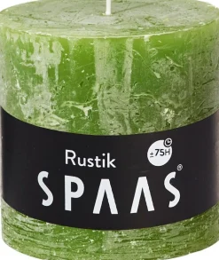Spaas Stumpenkerze Rustic olivgrün D 10 cm H 10 cm