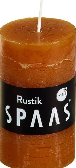 Spaas Stumpenkerze Rustic zimtbraun D 4,8 cm H 8 cm