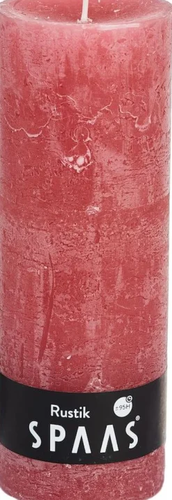 Spaas Stumpenkerze Rustic hellrosa D 6,8 cm H 19 cm