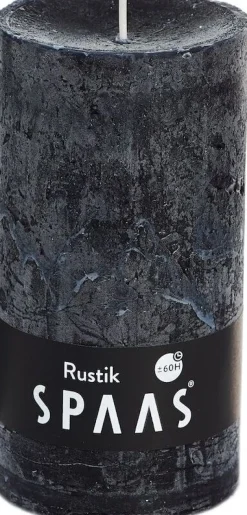 Spaas Stumpenkerze Rustic schwarz D 7 cm H 13 cm
