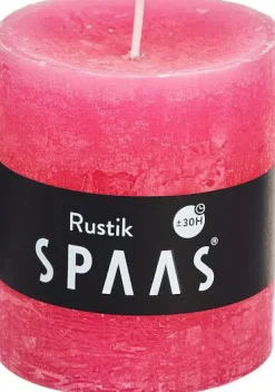 Spaas Stumpenkerze Rustic pink D 7 cm H 8 cm