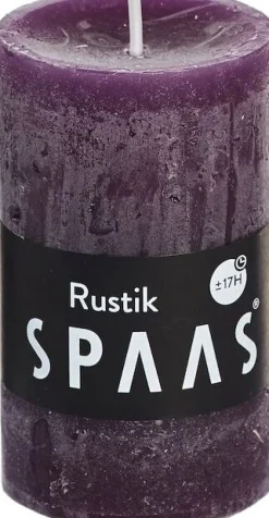 Spaas Stumpenkerze Rustic violett D 4,8 cm H 8 cm