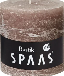 Spaas Stumpenkerze Rustic taupe D 10 cm H 10 cm