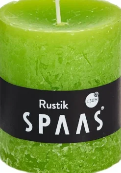 Spaas Stumpenkerze Rustic hellgrün D 7 cm H 8 cm