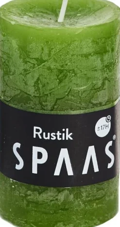 Spaas Stumpenkerze Rustic olivgrün D 4,8 cm H 8 cm
