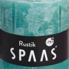 Spaas Stumpenkerze Rustic türkis D 10 cm H 10 cm