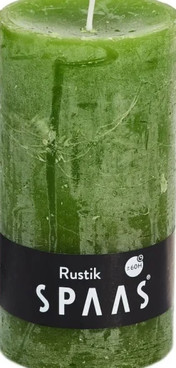 Spaas Stumpenkerze Rustic olivgrün D 7 cm H 13 cm