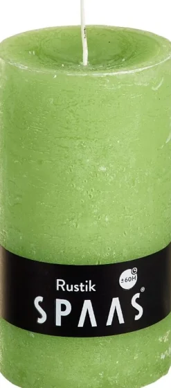 Spaas Stumpenkerze Rustic hellgrün D 7 cm H 13 cm