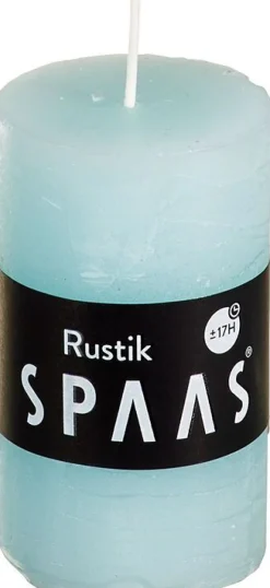 Spaas Stumpenkerze Rustic blau D 4,8 cm H 8 cm