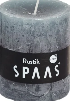 Spaas Stumpenkerze Rustic grau D 7 cm H 8 cm