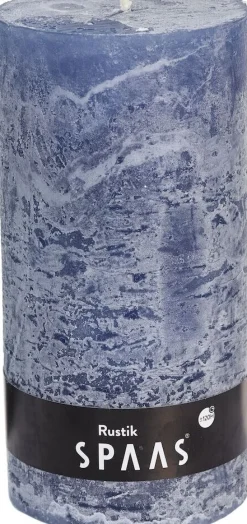Spaas Stumpenkerze Rustic grau-blau D 10 cm H 20 cm