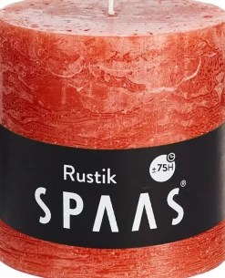 Spaas Stumpenkerze Rustic orange D 10 cm H 10 cm