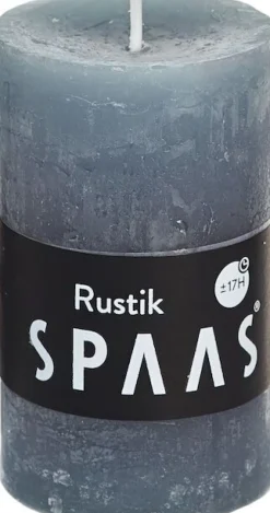 Spaas Stumpenkerze Rustic grau D 4,8 cm H 8 cm