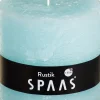 Spaas Stumpenkerze Rustic blau D 10 cm H 10 cm