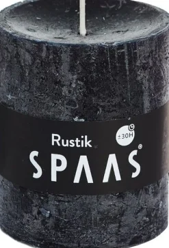Spaas Stumpenkerze Rustic schwarz D 7 cm H 8 cm