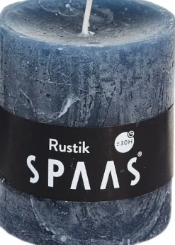Spaas Stumpenkerze Rustic petrolblau D 7 cm H 8 cm