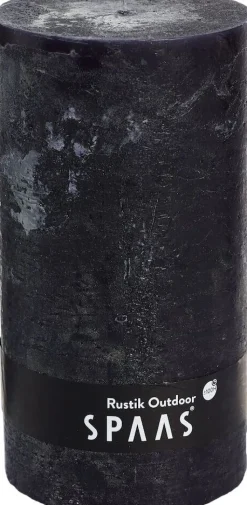 Spaas Stumpenkerze Rustic schwarz D 10 cm H 20 cm