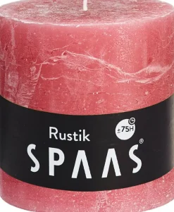 Spaas Stumpenkerze Rustic hellrosa D 10 cm H 10 cm