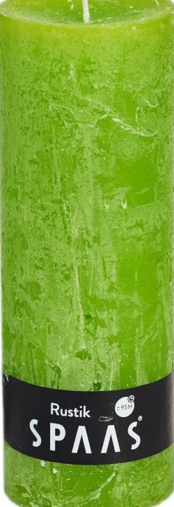 Spaas Stumpenkerze Rustic hellgrün D 6,8 cm H 19 cm