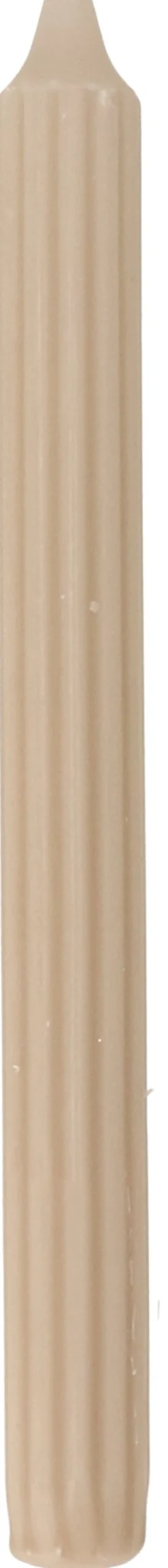Stabkerze Ribbed taupe 7 Std. D 2,2 H 24 cm