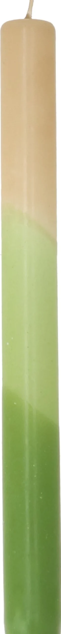 Stabkerze Triple dipped beige / grün 7,5 Std. D 2,2 H 25 cm